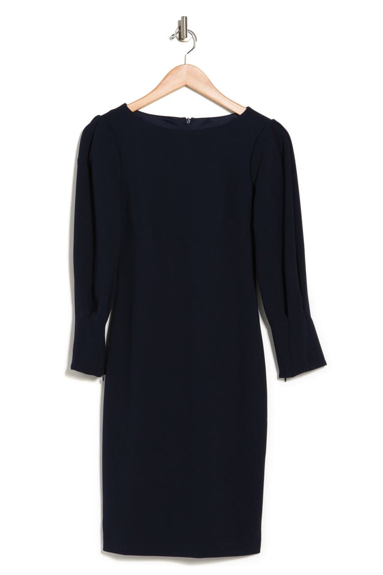 Textured Scuba Bodycon Dress, Alternate, color, NAVY