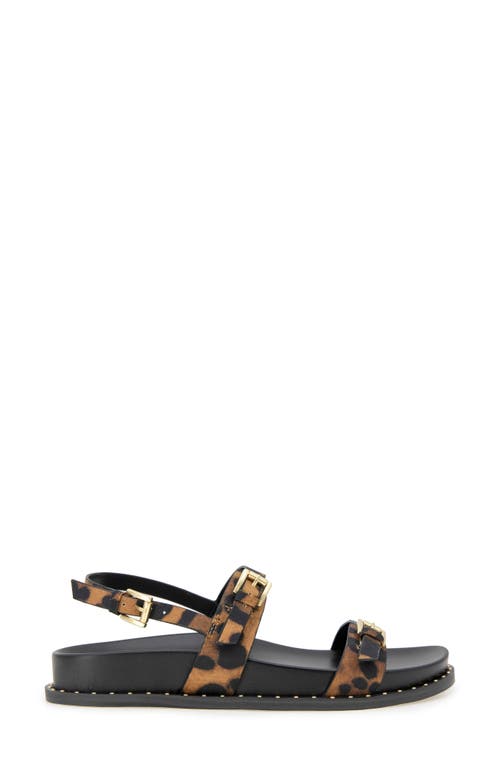 Kenneth Cole Drinity Flat Slingback Sandal In Leopard Fabric