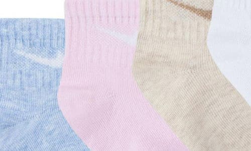 Nike Assorted 6-pack Cotton Blend Socks In Playful Pink