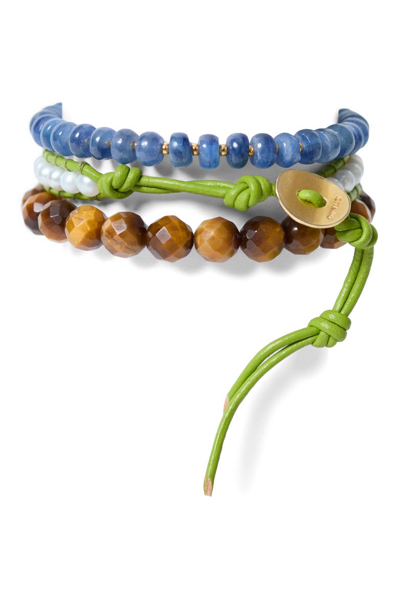 Trinity Tigers' Eye Bracelet Set, Alternate, color, TIGERS EYE