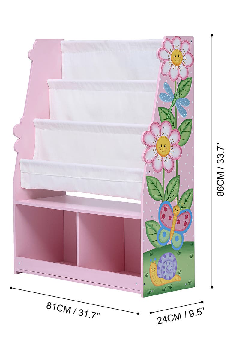 Teamson Kids Fantasy Fields Magic Garden Wood Display Bookshelf, Alternate, color, 