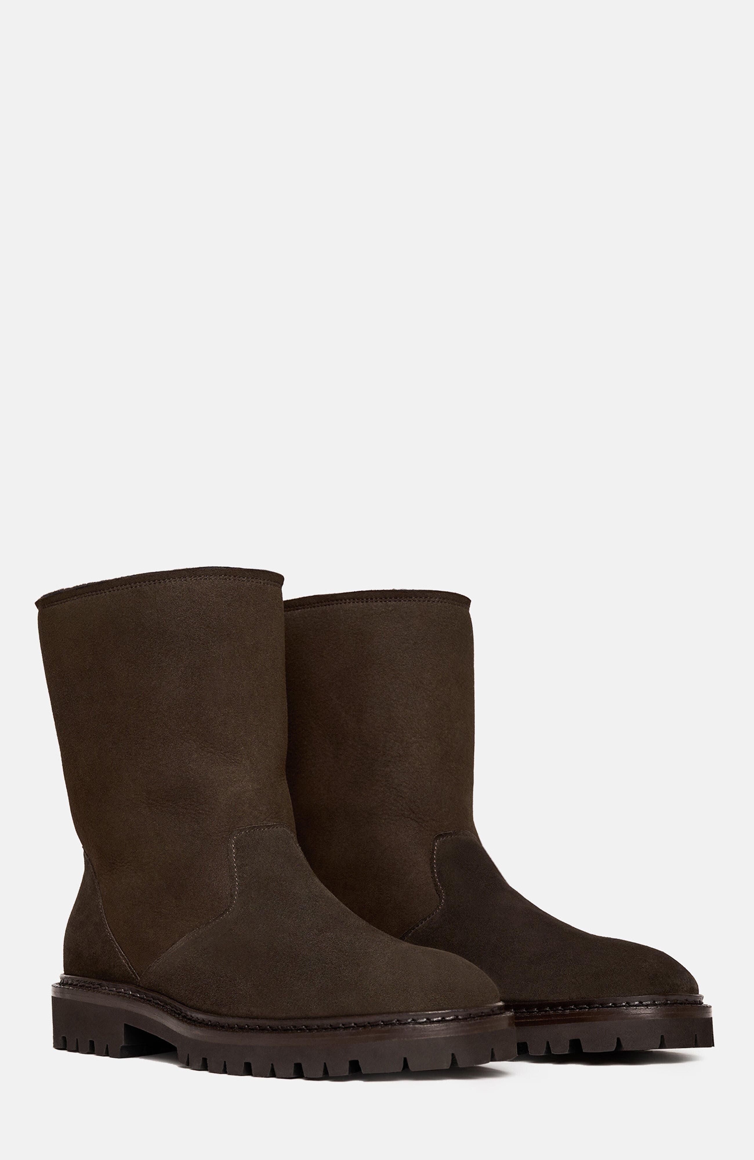 SCAROSSO Paul Boots, Main, color, Dark Brown - Suede