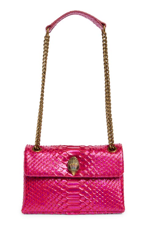 Medium Kensington Snake Embossed Convertible Shoulder Bag