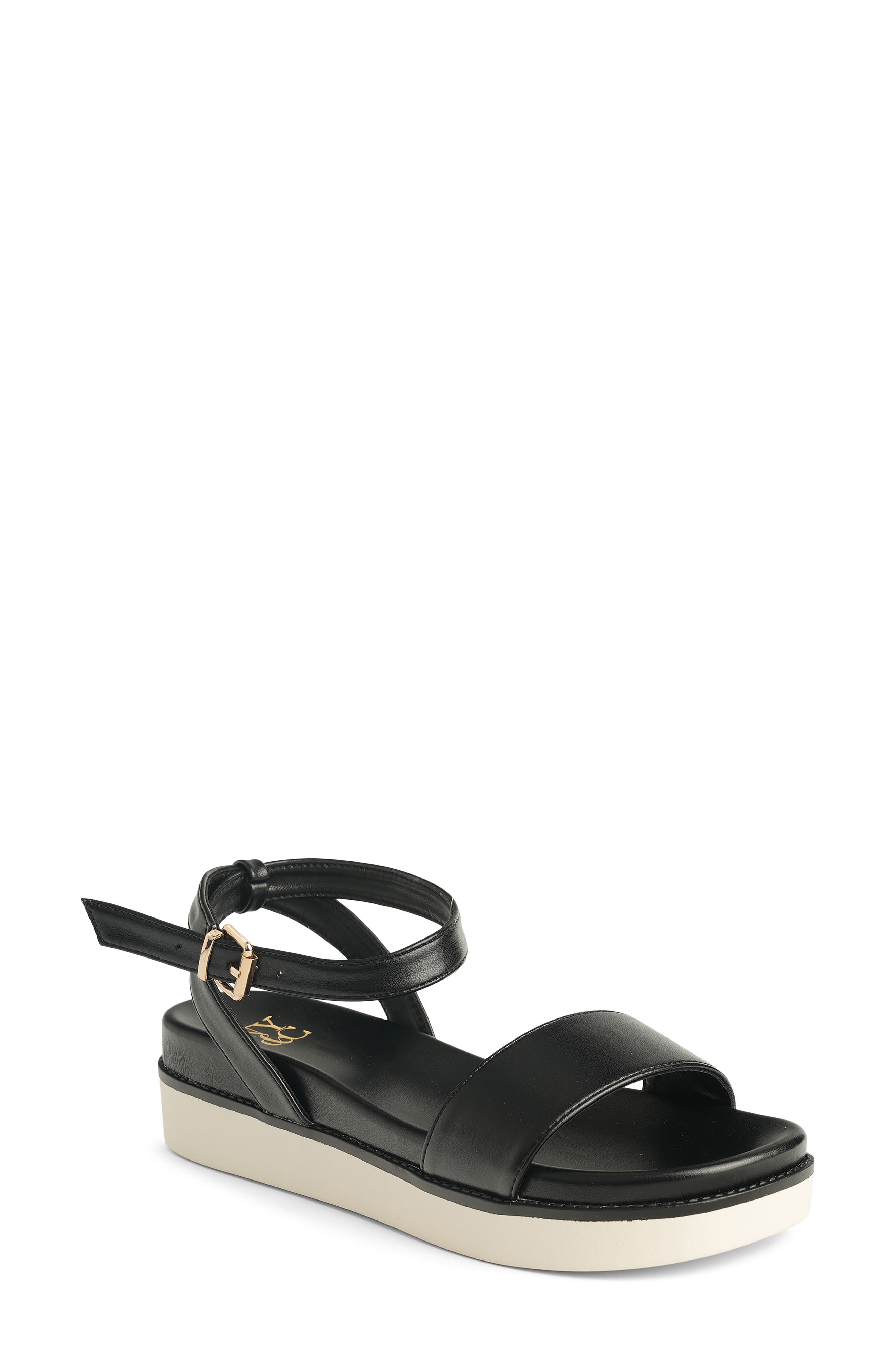 NEW YORK AND COMPANY Charli Ankle Strap Platform Sandal