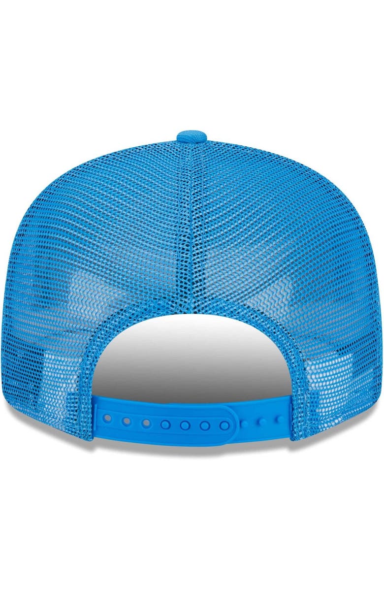 New Era Men's New Era Powder Blue Los Angeles Chargers Collegiate Trucker 9FIFTY Snapback Hat, Alternate, color, 