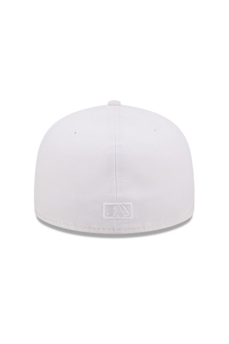 Men's New Era Los Angeles Angels White on White 59FIFTY Fitted Hat, Alternate, color, White