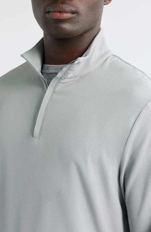 Johnnie-o Hoppin Rib Quarter Zip In Gray