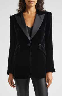 Sheila Structured Velvet Blazer