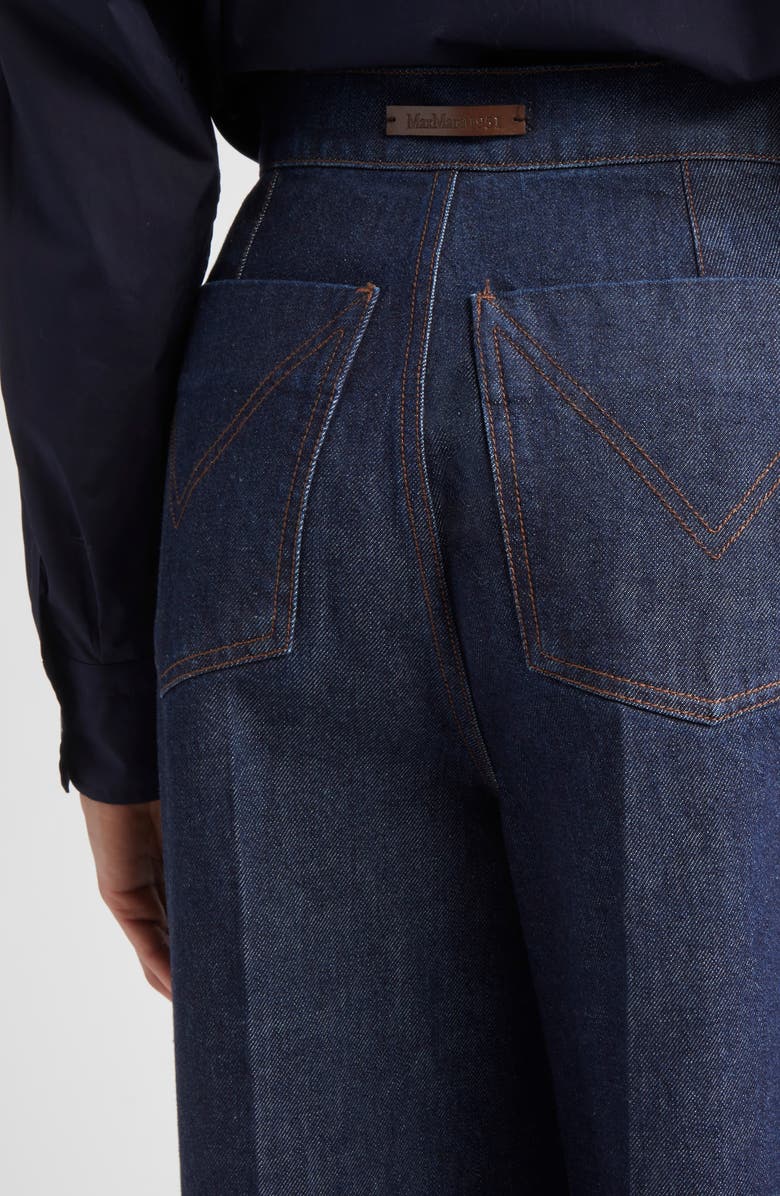 Max Mara Vega Denim Wide Leg Jeans, Alternate, color, Dark Navy