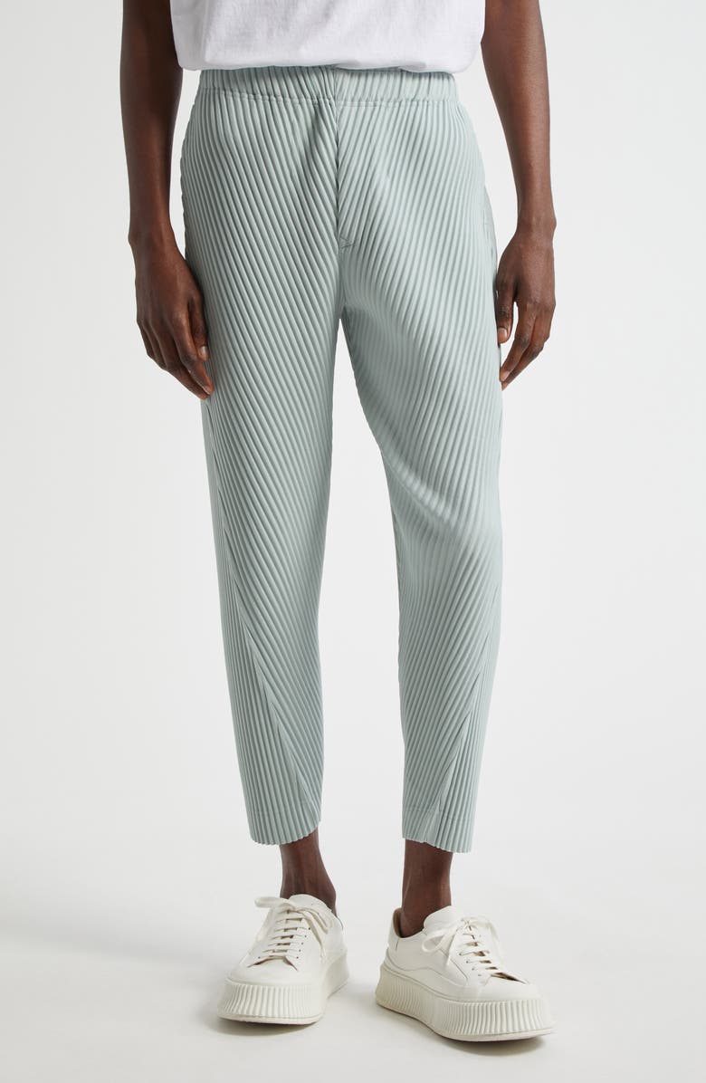 Homme Plissé Issey Miyake Bottoms 2 Pleated Pants, Main, color, Teal Green