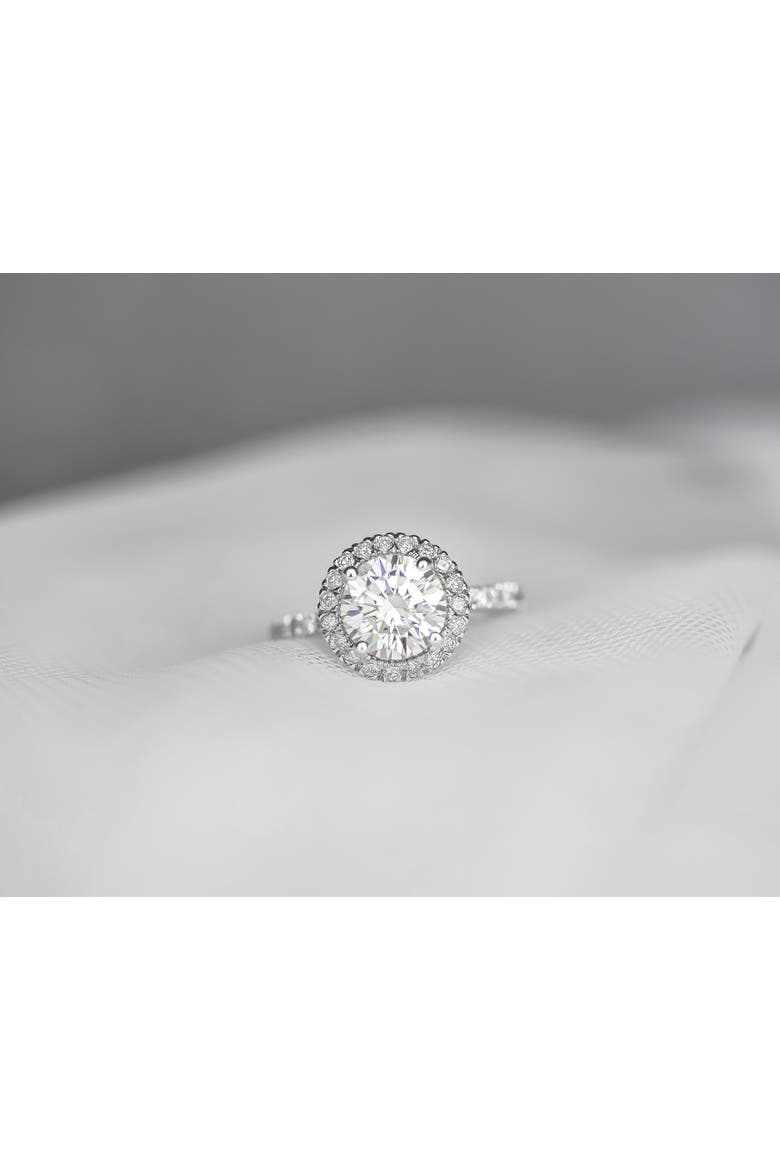Round Halo Lab Diamond Engagement Ring 14K, Alternate, color, 2.50ct/White Gold