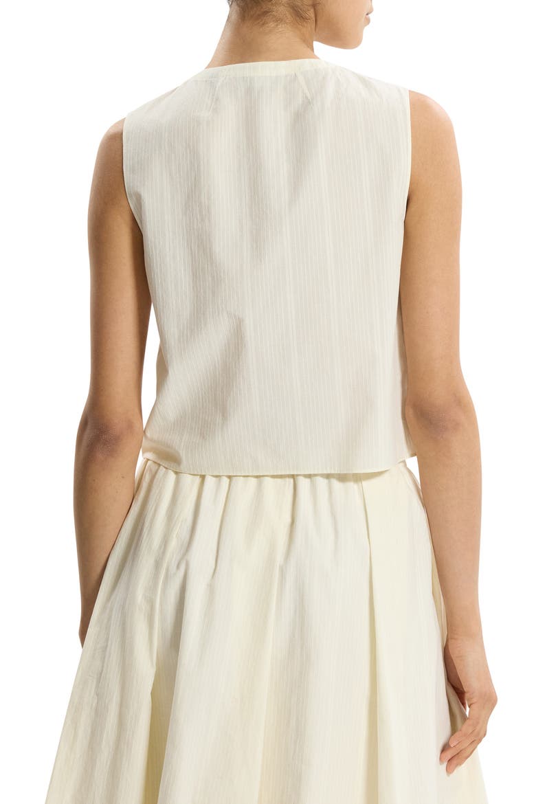 Button-Up Organic Cotton Top, Alternate, color, IVORY