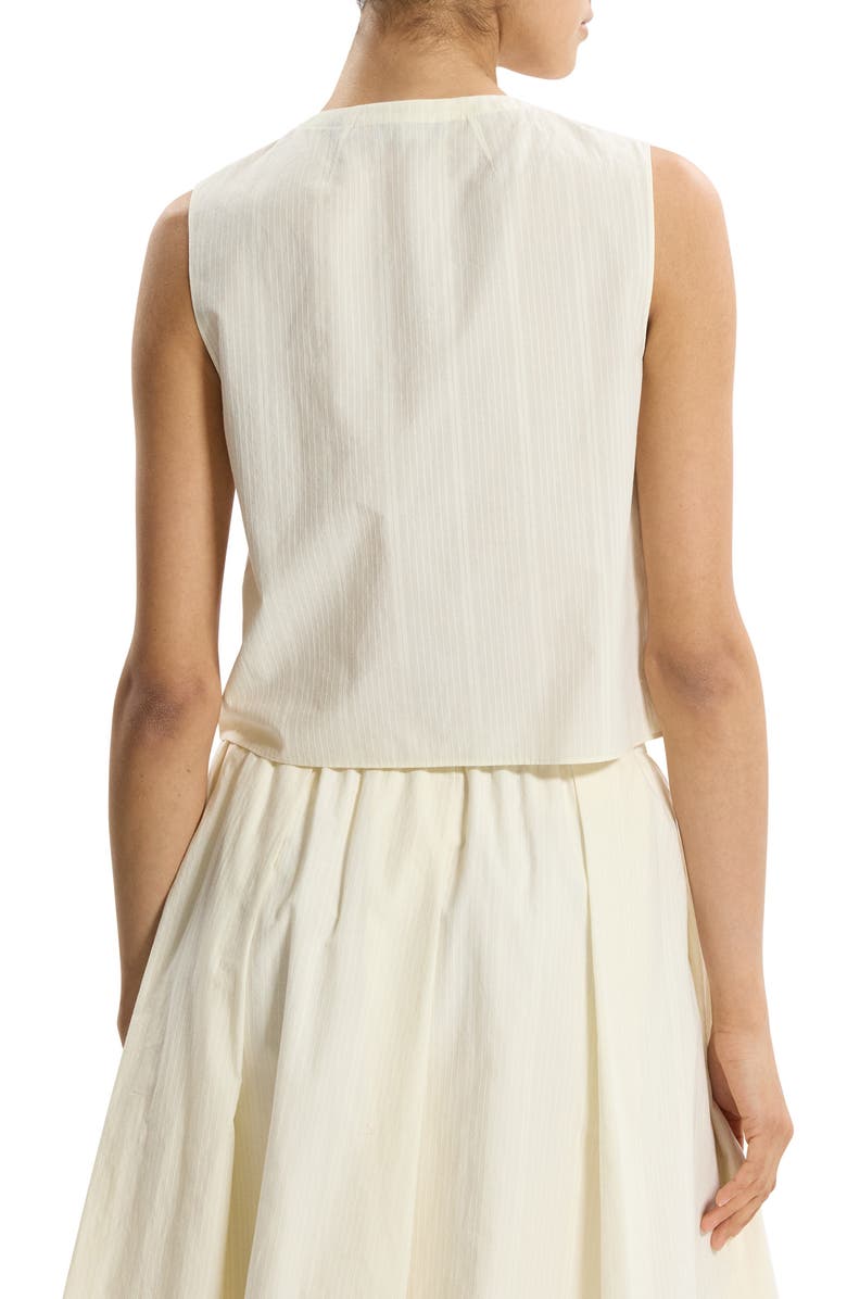Theory Button-Up Organic Cotton Top, Alternate, color, Ivory