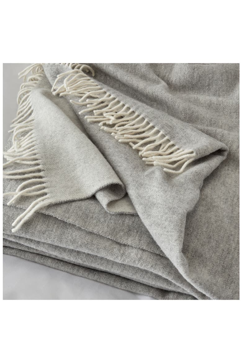 Luxury Wool & Cashmere Throw, Alternate, color, GREY