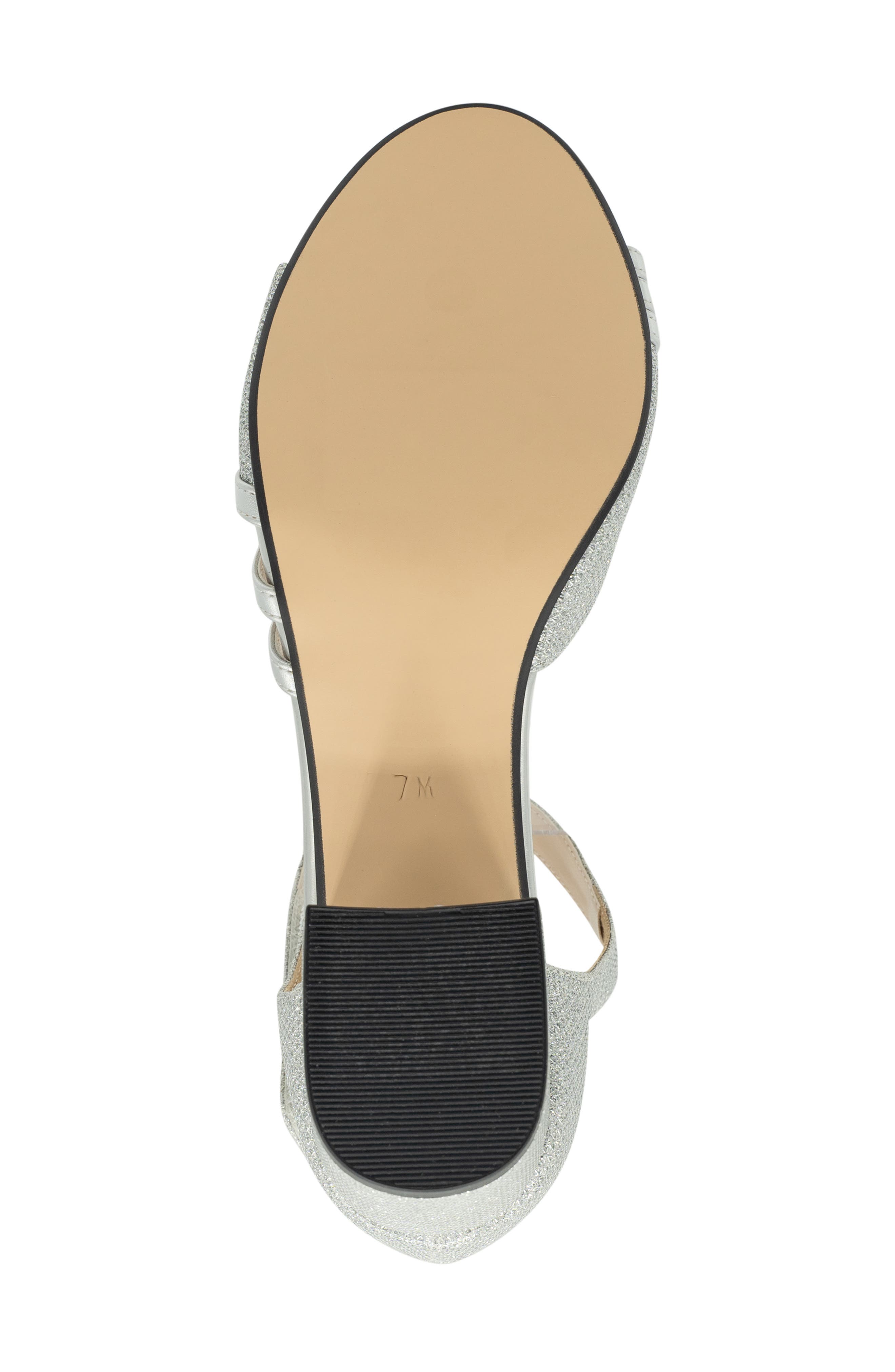 Champagne Ankle Strap Sandal, Alternate, color, SILVER