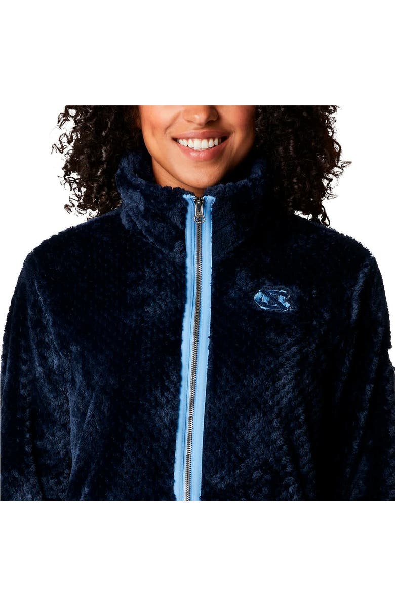 Columbia Women's Columbia  Navy North Carolina Tar Heels Fireside II Sherpa Full-Zip Jacket, Main, color, 