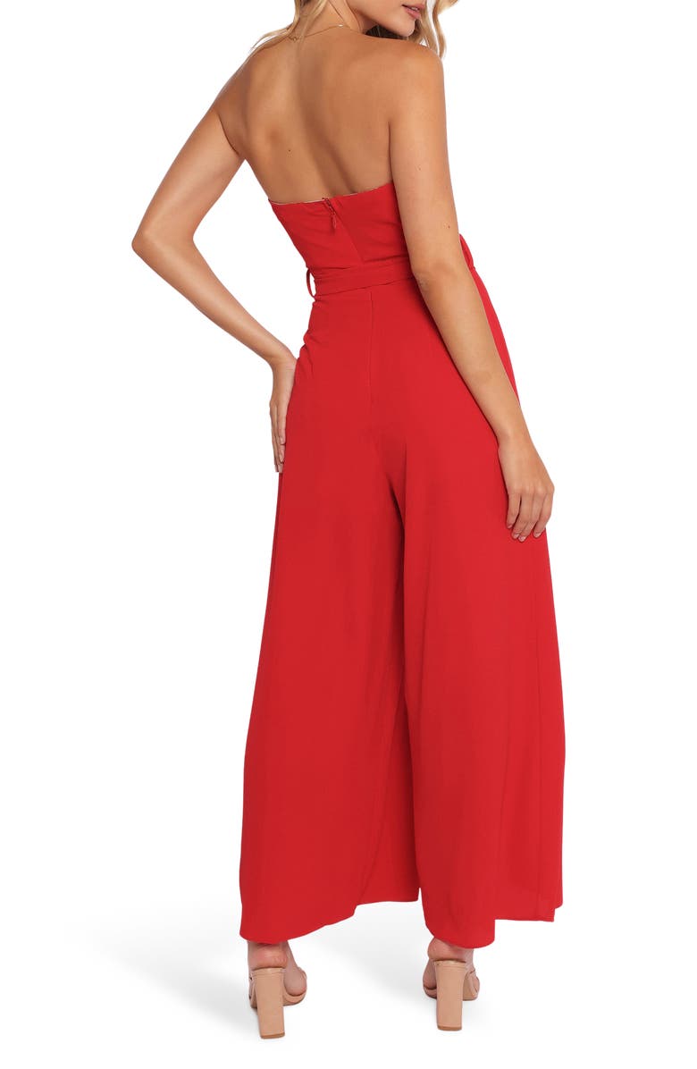 Petal & Pup Chanellie Tie Waist Sleeveless Maxi Jumpsuit, Alternate, color, 