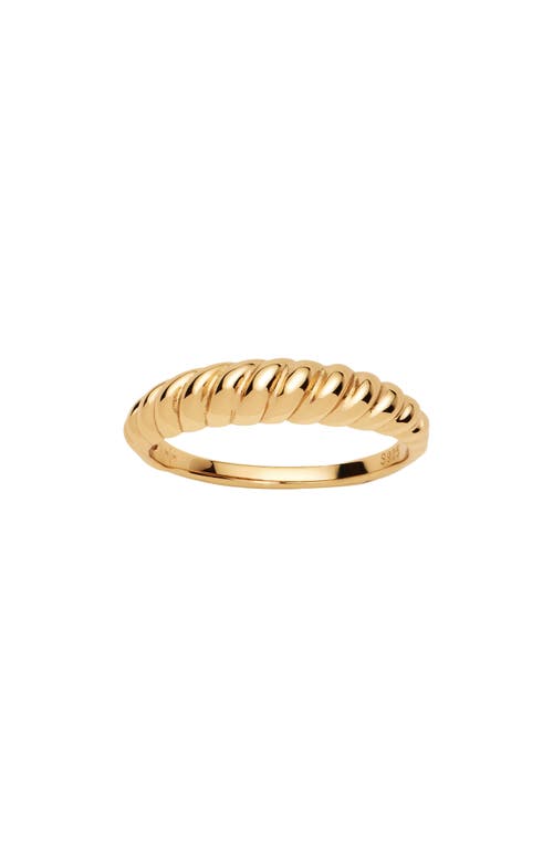 Made By Mary Gloss Croissant Ring In Gold