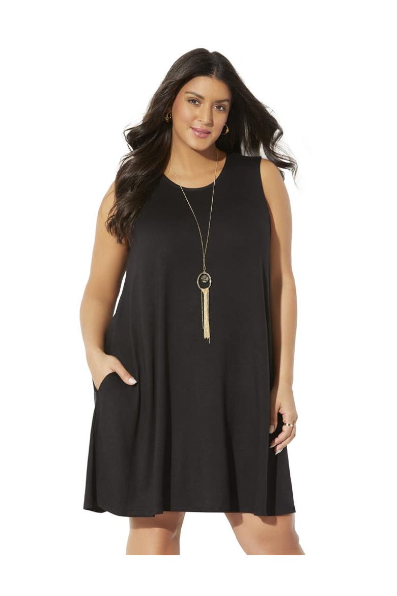 Jordan Pocket Cover Up Dress, Main, color, Black
