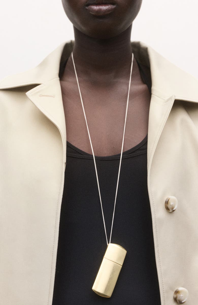 MANGO Locket Pendant Necklace, Alternate, color, Silver