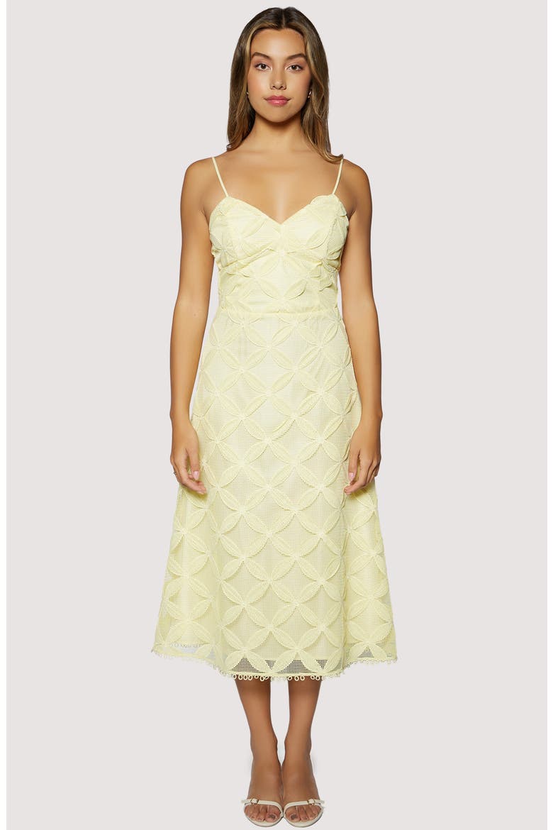 Maldives Bloom Midi Dress, Alternate, color, YELLOW
