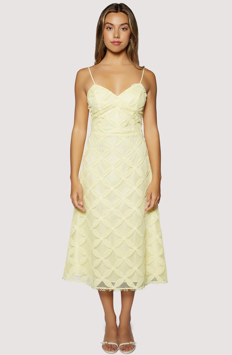 Lost + Wander Maldives Bloom Midi Dress, Alternate, color, Yellow