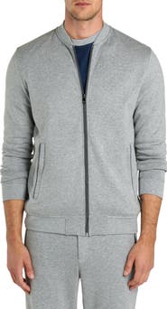 Bugatchi Comfort Zip Crewneck Sweatshirt