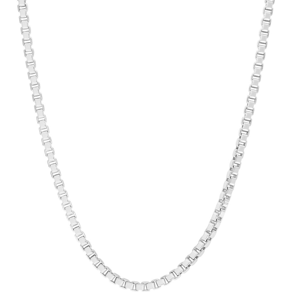EFFY Men's Sterling Silver Box Chain Necklace in White at Nordstrom Rack, Size 22"
