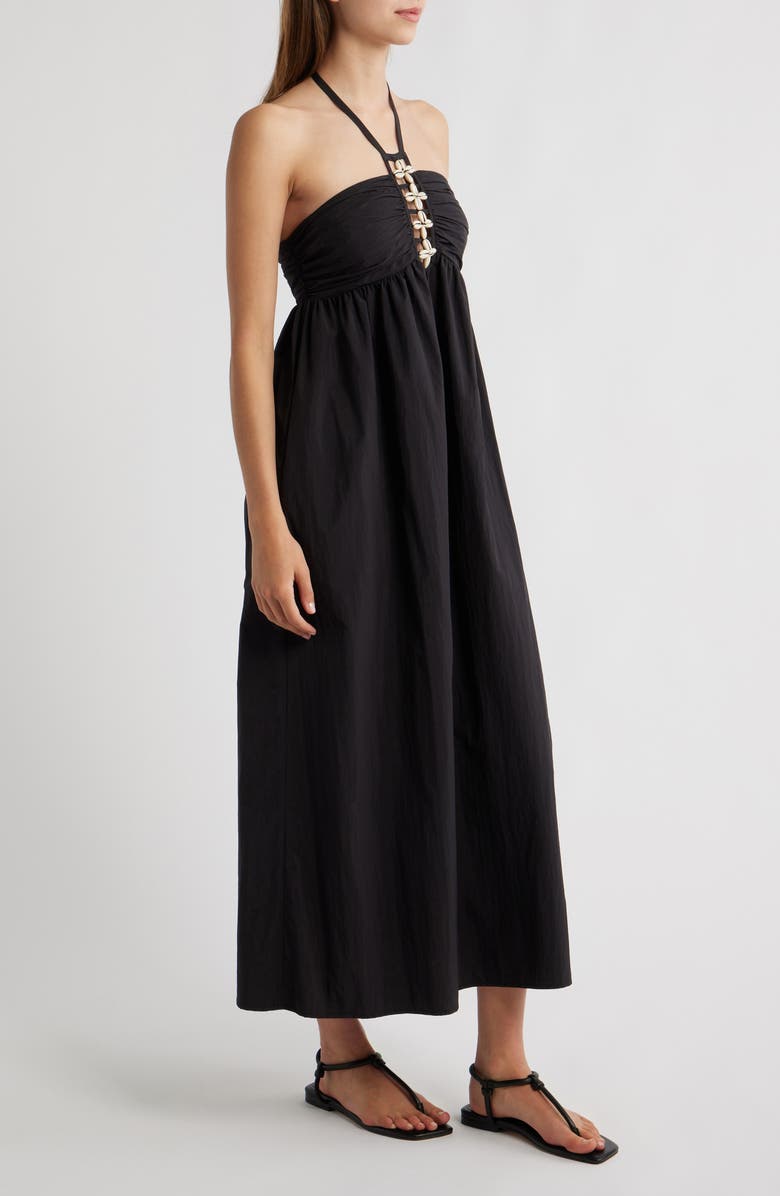 Rails Palazzo Halter Midi Dress, Alternate, color, Black