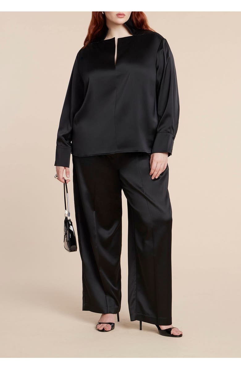 ELOQUII Deconstructed Neckline Blouse, Alternate, color,
