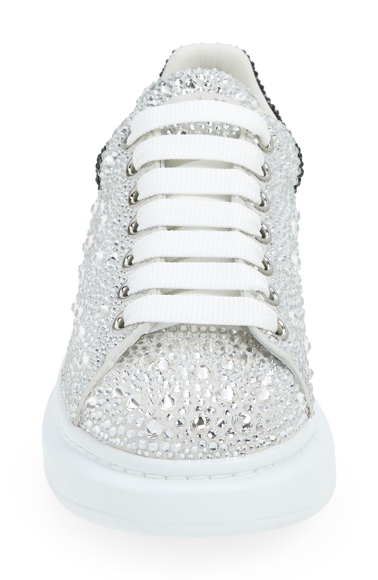 McQueen Alexander McQueen Oversized Crystal Embellished Sneaker, Alternate, color, 