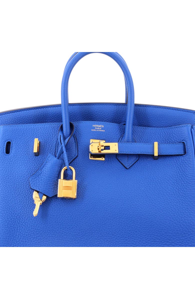 Pre-Owned Hermes Birkin Handbag Blue Togo with Gold Hardware 25, Alternate, color, Bleu France