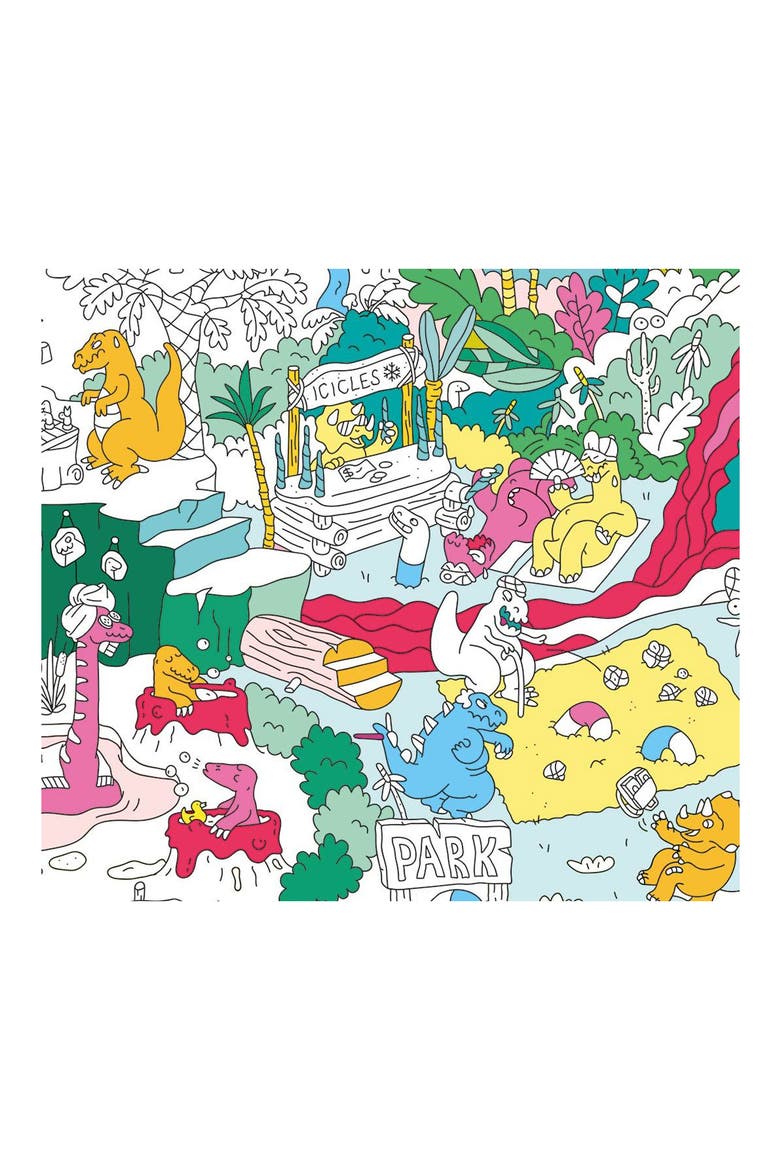 Giant coloring Poster Dino, Alternate, color, DINOS