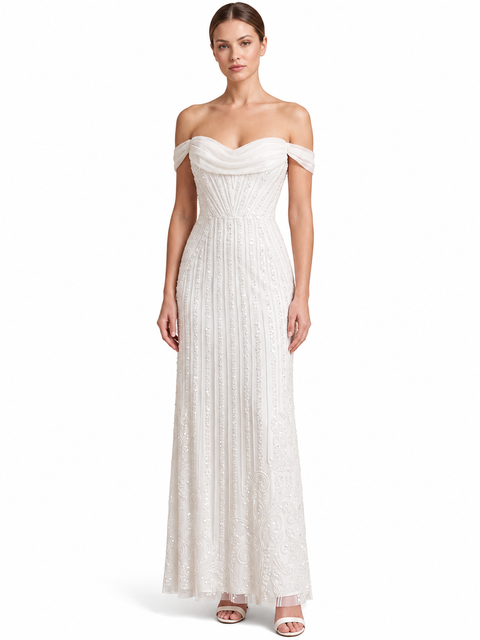 Off Shoulder Corset Bridal Gown