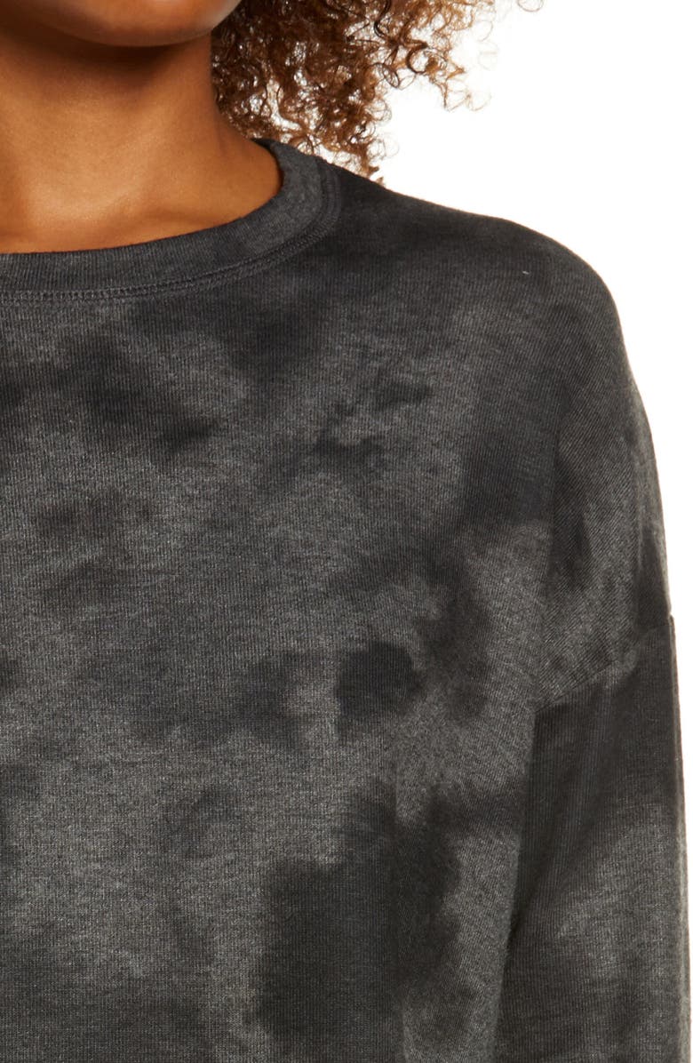 Beyond Yoga Brushed Up Print Long Sleeve Crop Top, Alternate, color, 