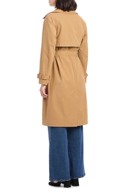 Kate Spade New York Water Resistant Belted Trench Coat In Gold