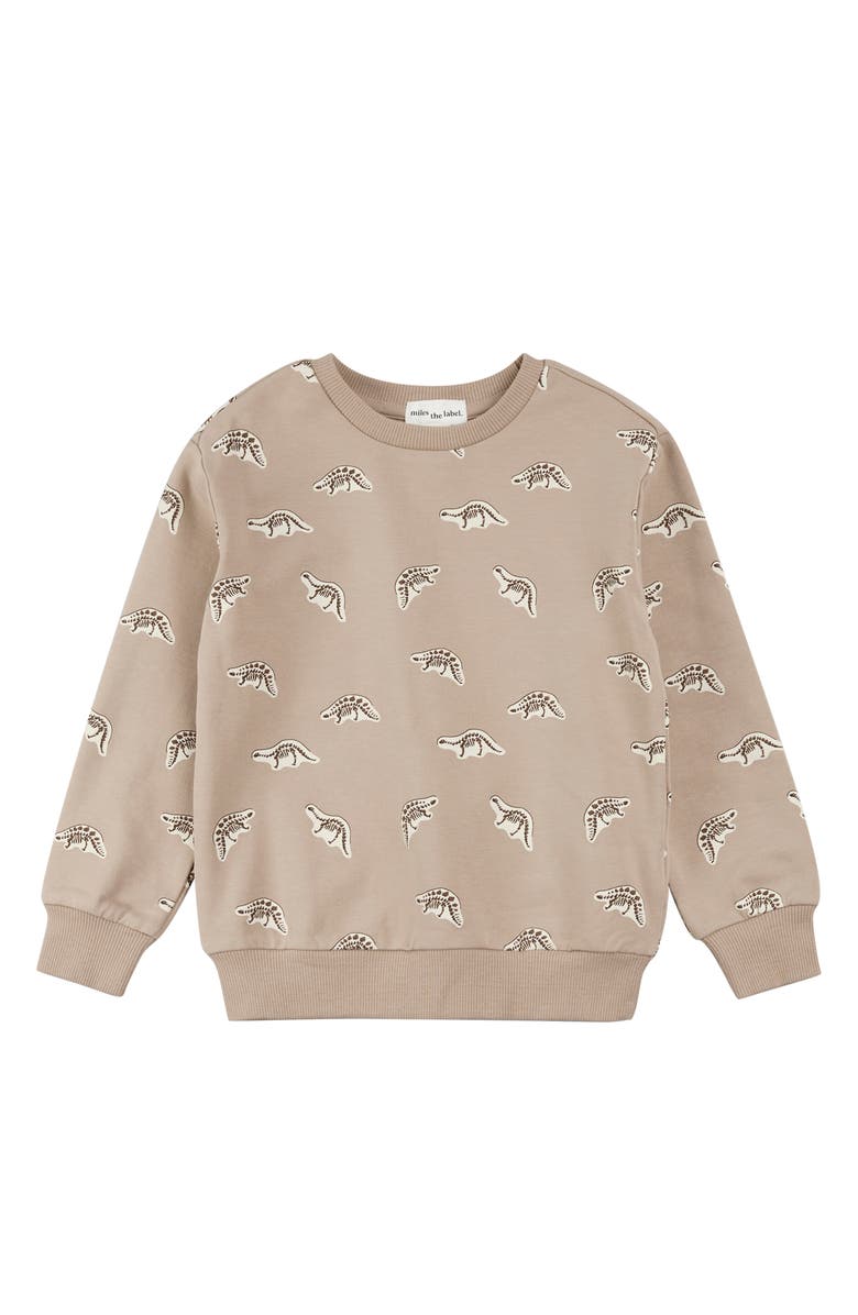 MILES THE LABEL Kids' Dino Fossil Graphic Sweatshirt, Main, color,