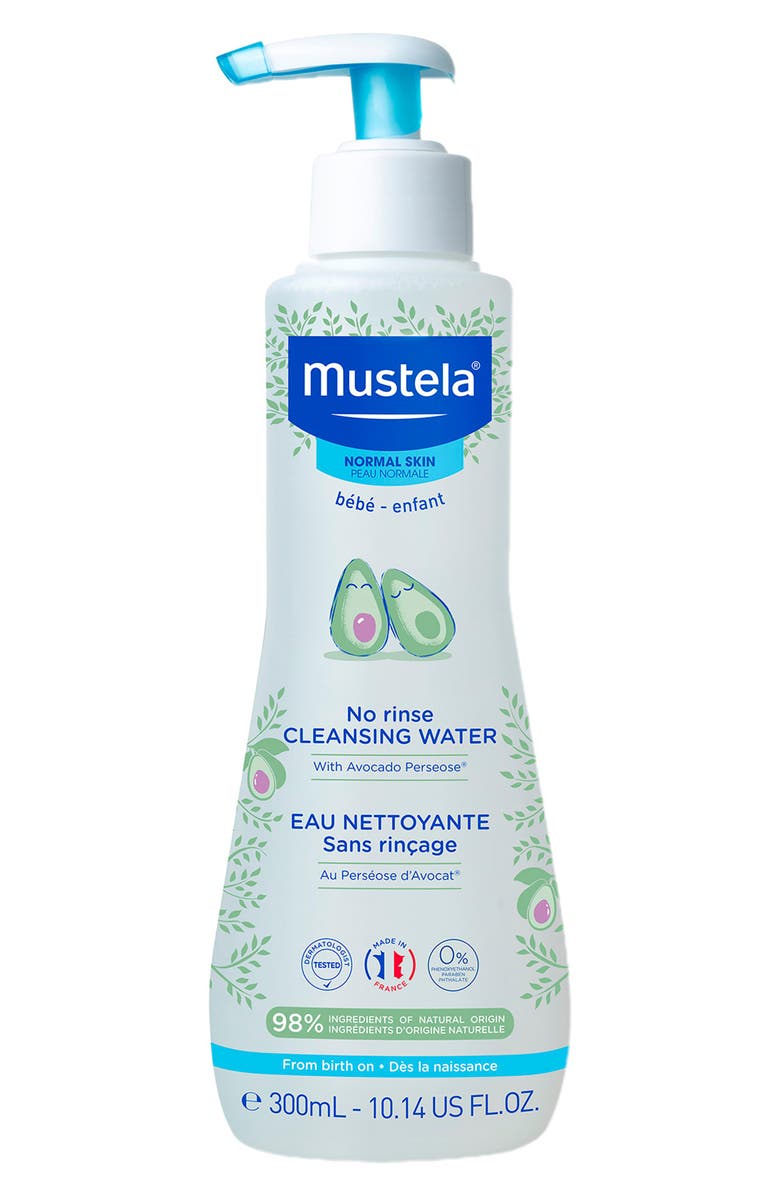 Mustela<sup>®</sup> No-Rinse Cleansing Water with Avocado Perseose, Main, color,