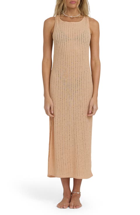 Laura Semisheer Cotton Blend Cover-Up Maxi Dress