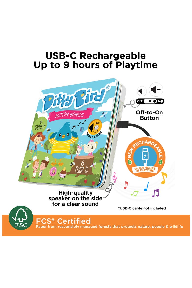 Ditty Bird Kids' Action Songs Interactive Musical Sound Book | Nordstrom
