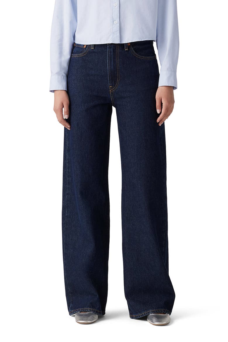 Ribcage High Waist Wide Leg Jeans, Main, color, SHADED VIEW