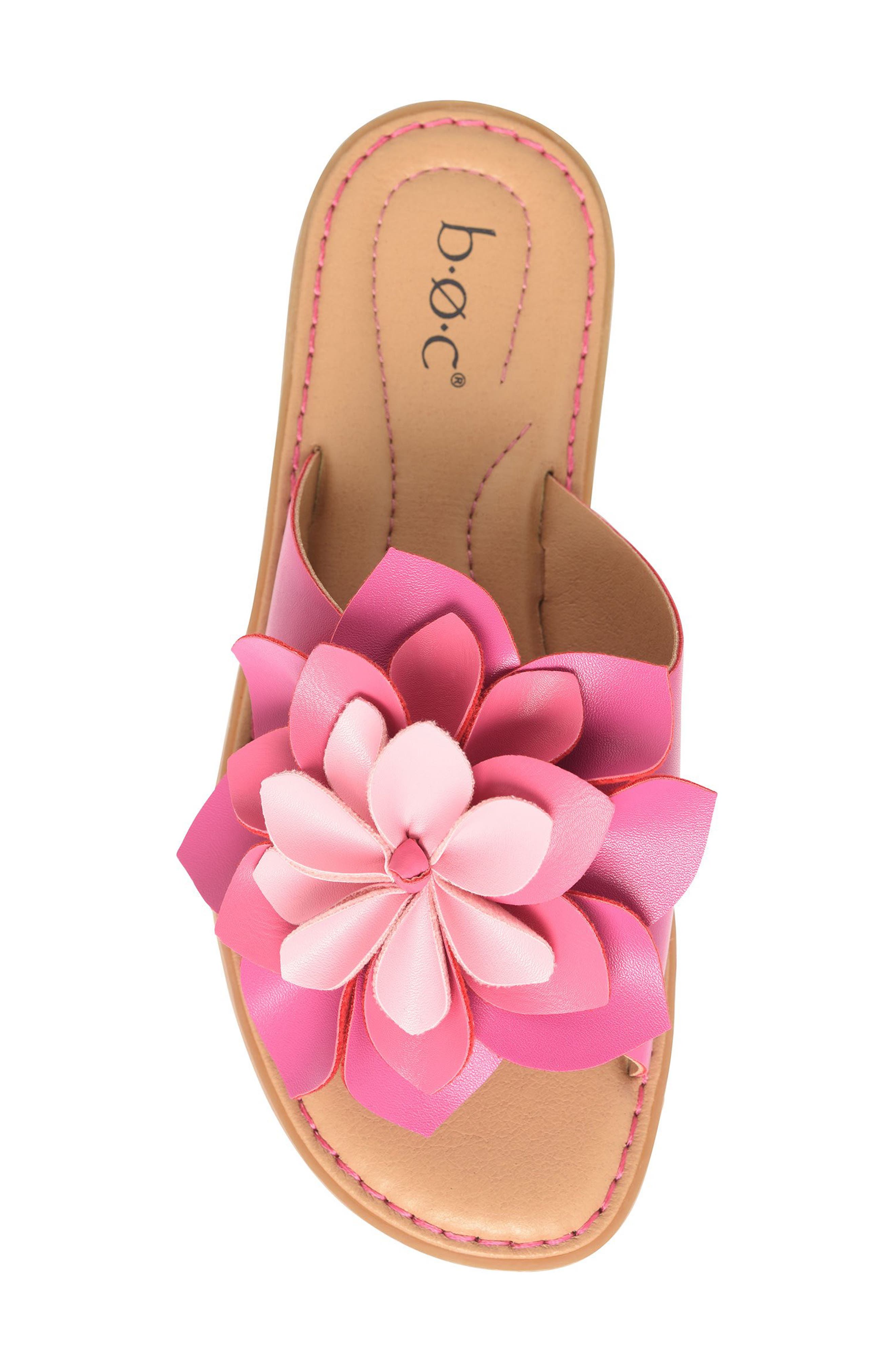 B O C BY BØRN Kasia Flower Slide Sandal, Alternate, color, Pink Combo