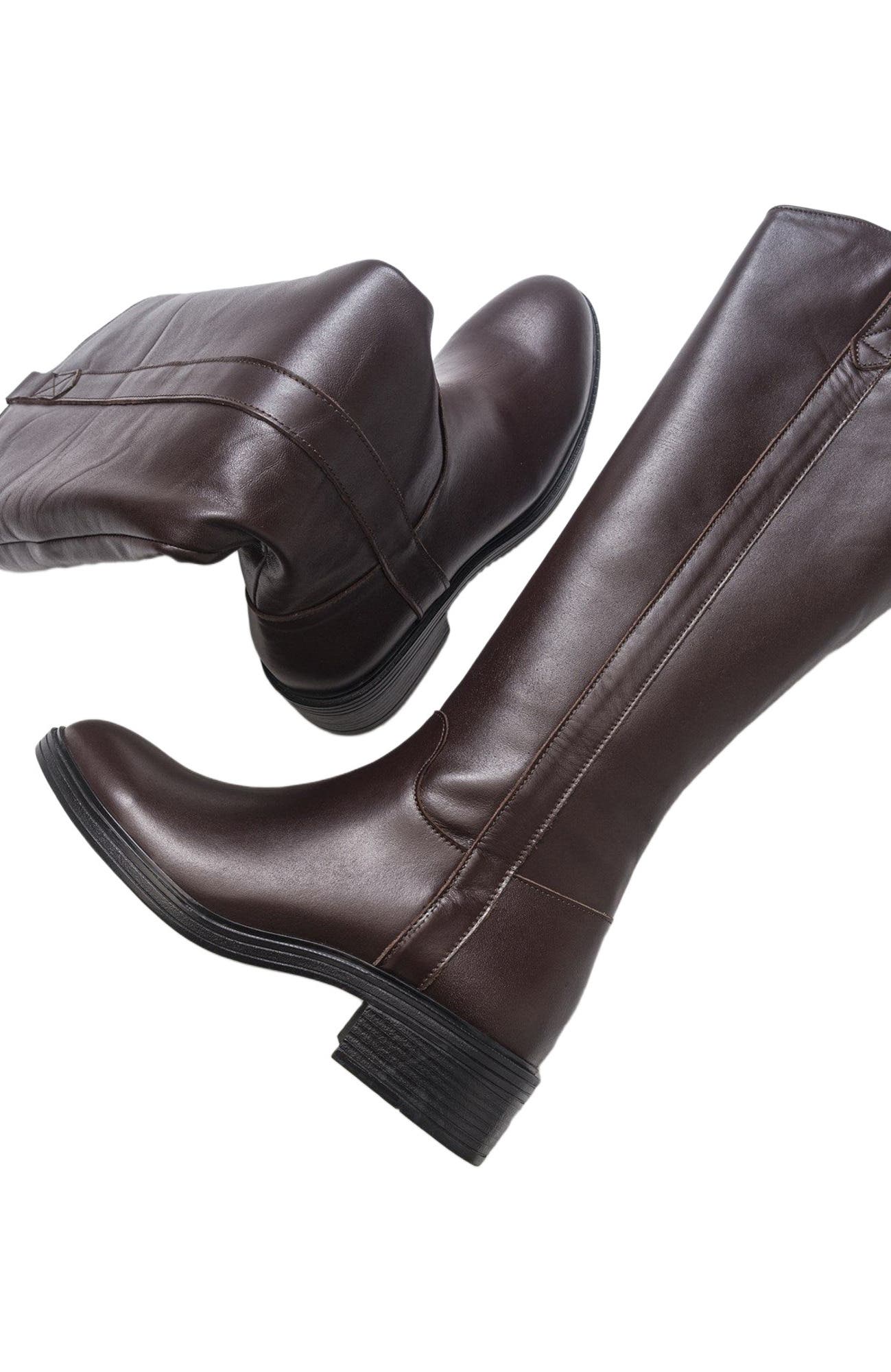 Acro Leather Boot, Alternate, color, Brown Leather
