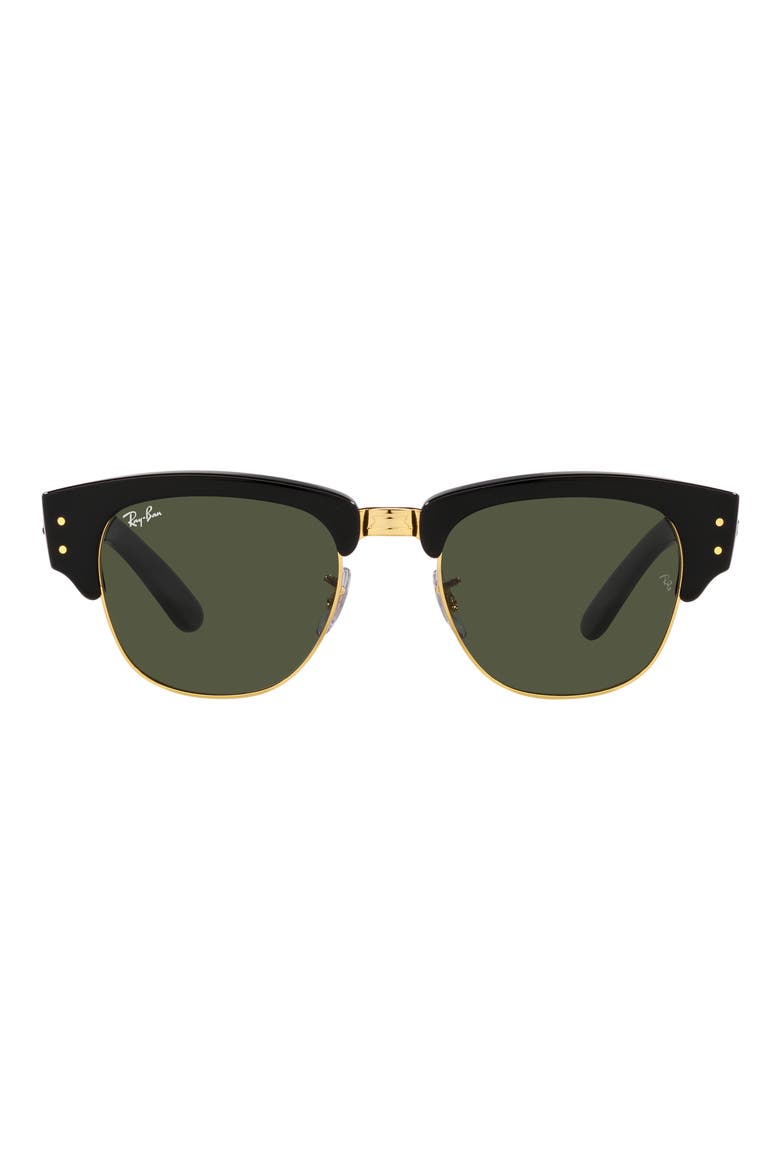 Mega Clubmaster 50mm Square Sunglasses, Main, color, BLACK