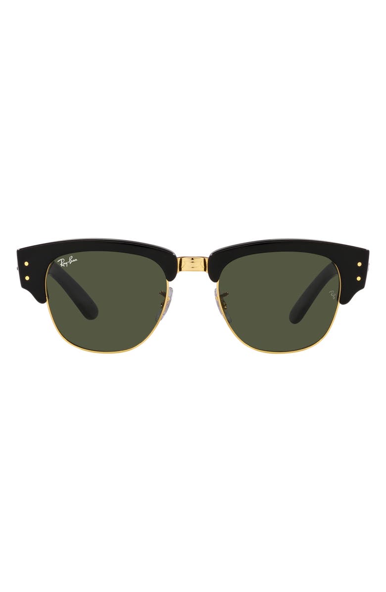 Ray-Ban Mega Clubmaster 50mm Square Sunglasses, Main, color, Black