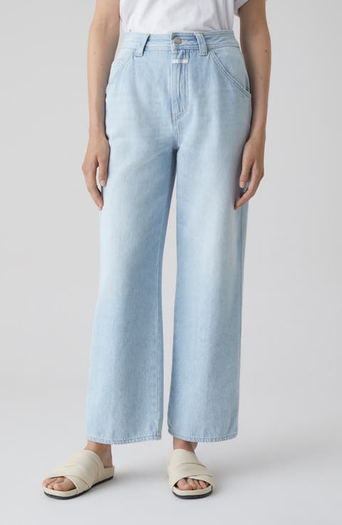 Carpenter Wide Leg Cotton Jeans