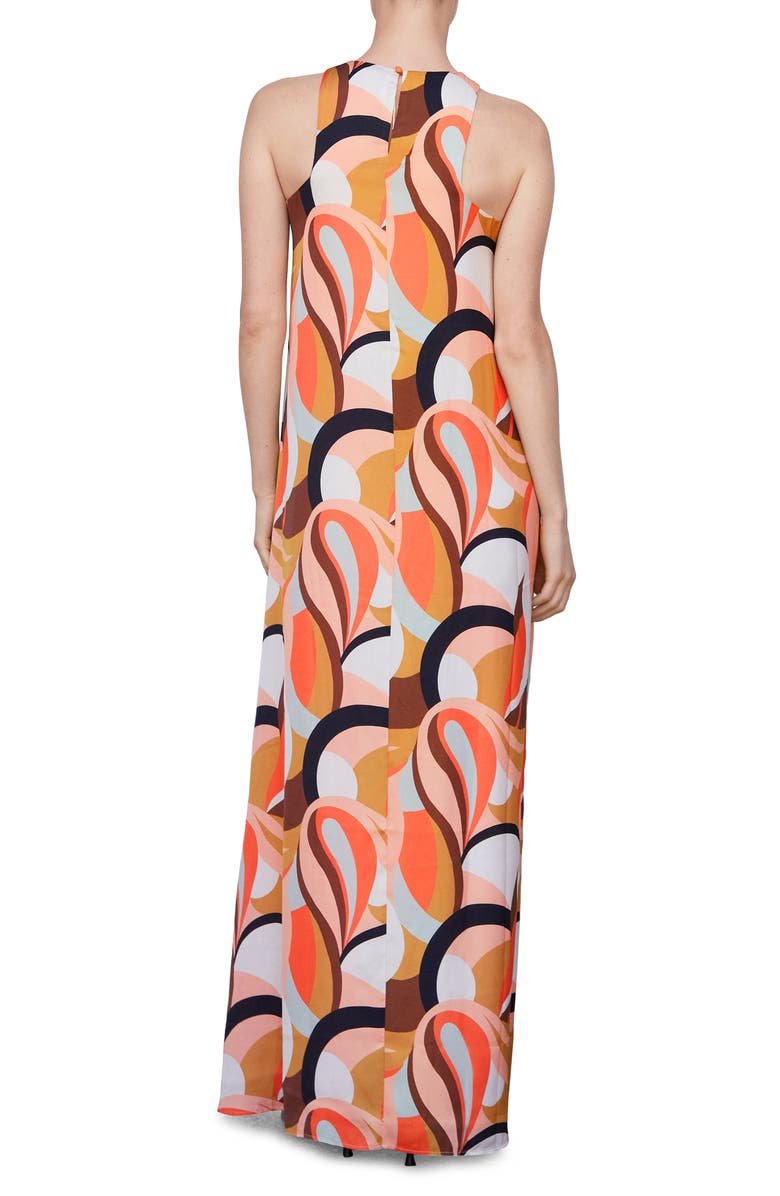 MANGO Abstract Print Cocktail Dress, Alternate, color, 