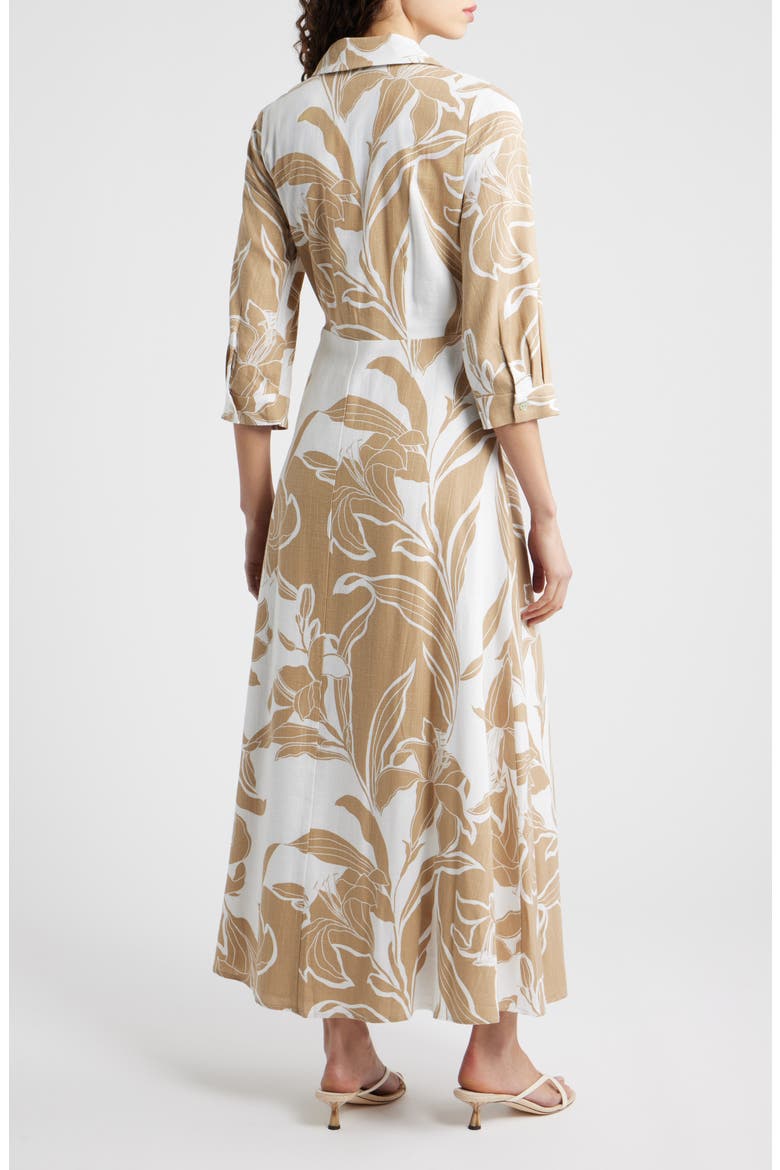 Floral Faux Wrap Maxi Dress, Alternate, color, NOMAD