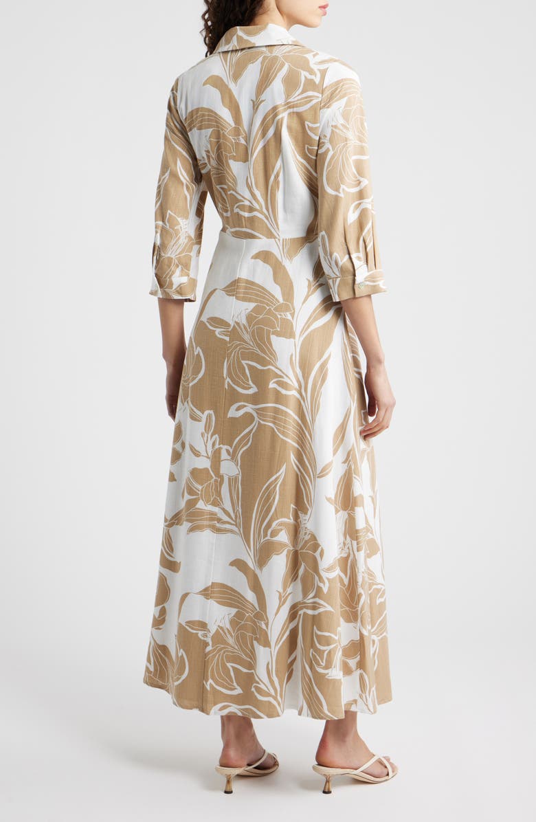 CeCe Floral Faux Wrap Maxi Dress, Alternate, color, Nomad