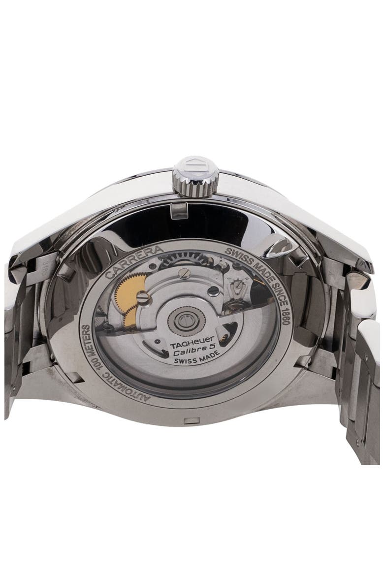 Tag Heuer Preowned 2017 Carrera Automatic Bracelet Watch, 39mm, Alternate, color, SILVER